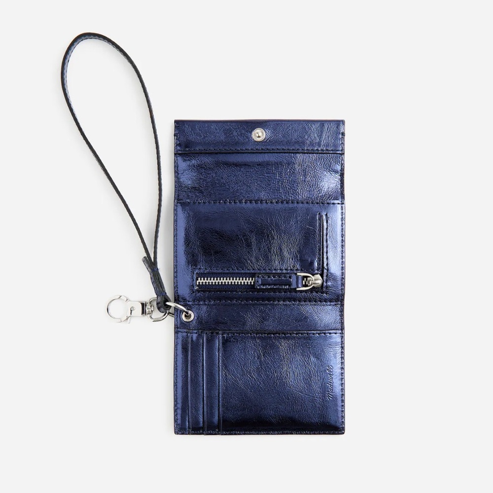 Madewell blue wristlet